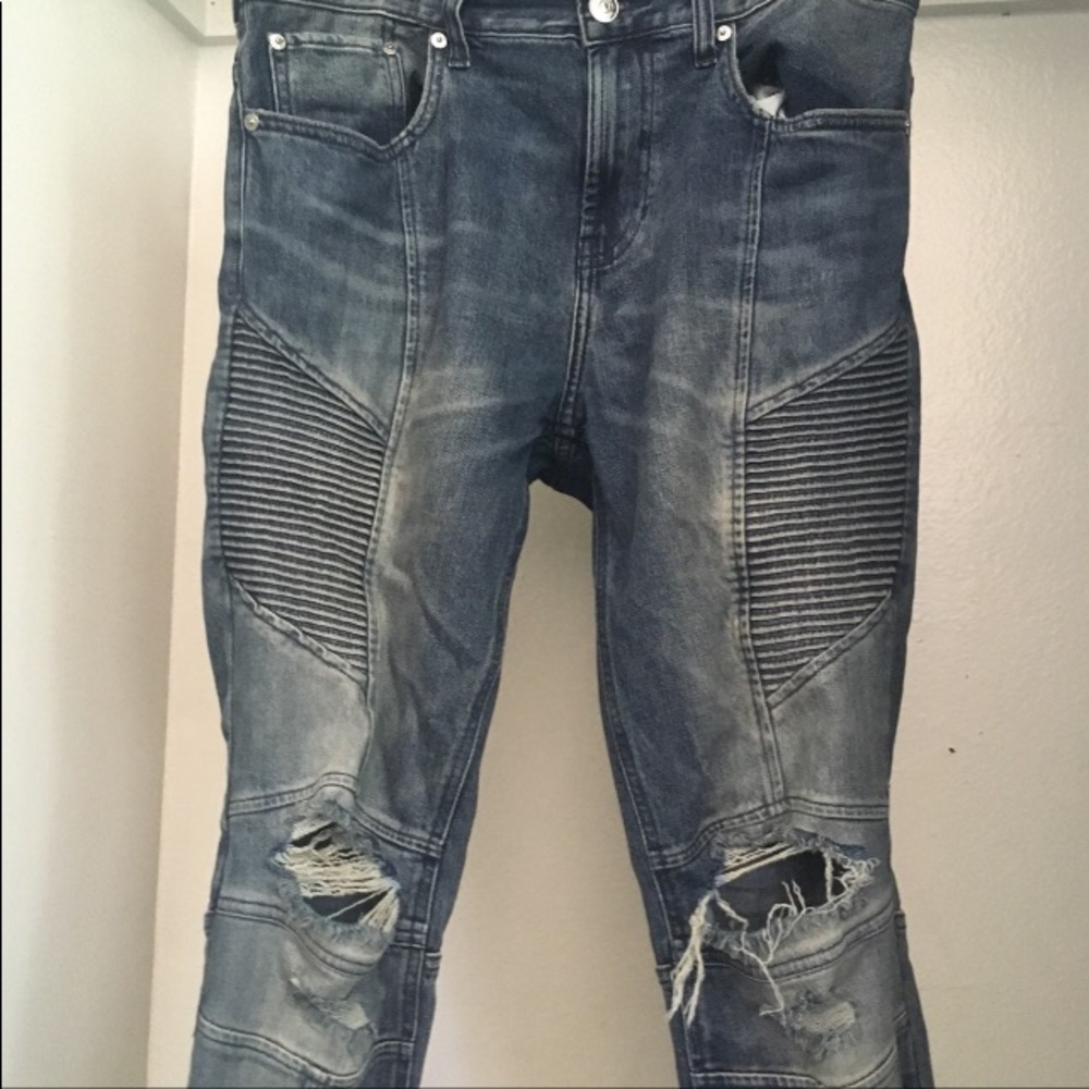 Ripped Stacked Skinny Jeans